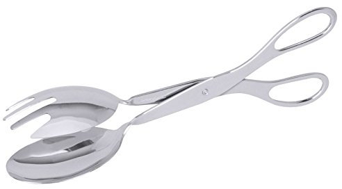 getgastro Pinze per insalata, in argento, 25 cm, 1 pezzo, in acciaio inox, lucidate, moderne, senza fughe