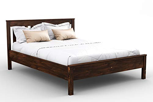 Nodax King Size Bed Frame 5ft, F17 Solid Wooden, Sturdy Slats Easy Assembly