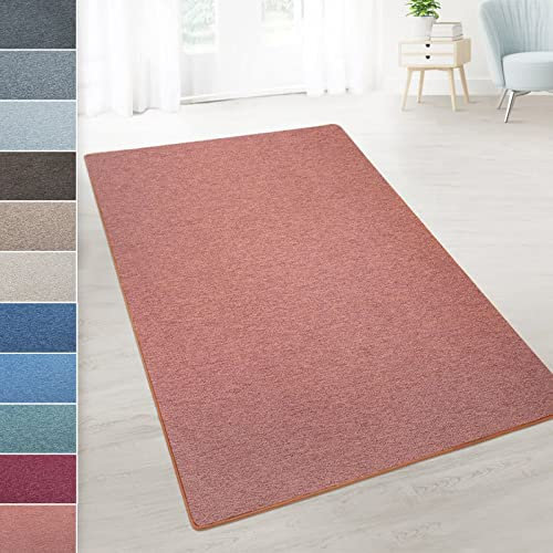 casa pura Teppich Läufer London - Meterware - Teppichläufer für Wohnzimmer, Flur, Küche - Flacher Schlingenflor (Terra - 100x200 cm)