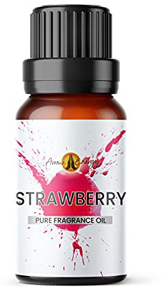Aroma Energy Strawberry Fragrance Oil for Diffusers, 10ml | For candle making, perfume oil, wax melts, soap, bath bombs, potpourri & slime, concentrated scent, Vegan, UK made