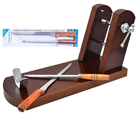 FERRETERIA LEPANTO JAMONERO Rioja Color Nogal + Regalo Cuchillo Y CHAIRA