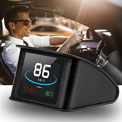iTimo Auto OBD Smart Digital Meter, für Auto-Tachometer Temperatur U/min Kilometerstand, HUD P10, Autodiagnose-Tool, Schwarz