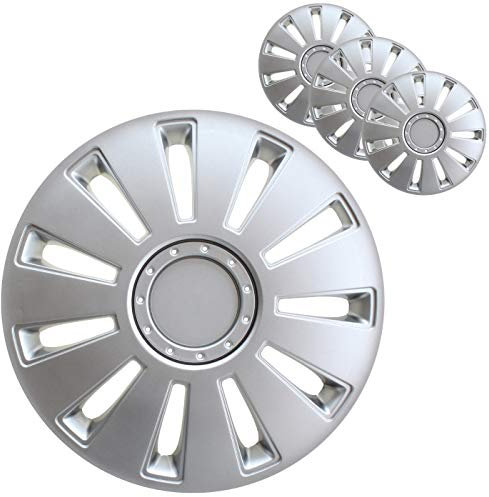 4 Stück Radkappen 14 Zoll Radzierblenden in Silber Radblenden Universal