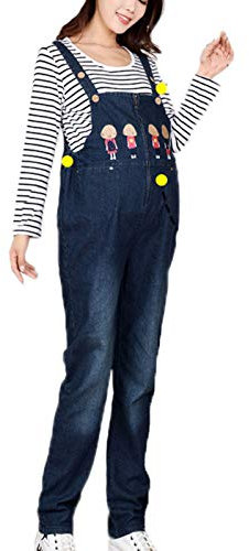 babao Salopette de maternité Salopette Combinaisons Femmes Enceintes Denim Salopette Jeans Combinaisons