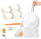 Code H (200 pièces) de 200 sacs poubelle en plastique robuste avec cordon de serrage renforcé, compatibles avec simplehuman Code H, sacs poubelle blancs, étanches et résistants aux déchirures