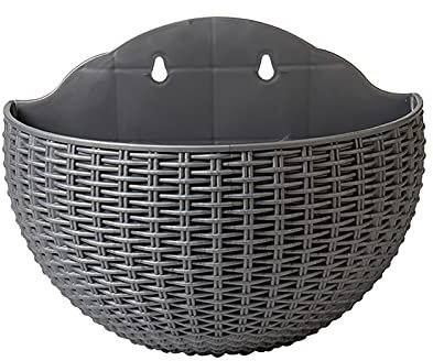 Funight Pot De Fleur 10 Couleurs, Pot De Fleurs Mural Exquis, Panier De Plantes à Suspendre Au Mur, Conteneur De Plantes pour Balcon De Jardin Extérieur Gris Argent