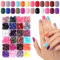 576 PCS Faux Ongles Courts à Presser, EBANKU 24 Couleurs Faux Ongles Carrés Courts Acryliques Unie Couverture Complète Faux Ongles Conseils pour Femmes Décorations d'Ongles (Brillant, Brillant)