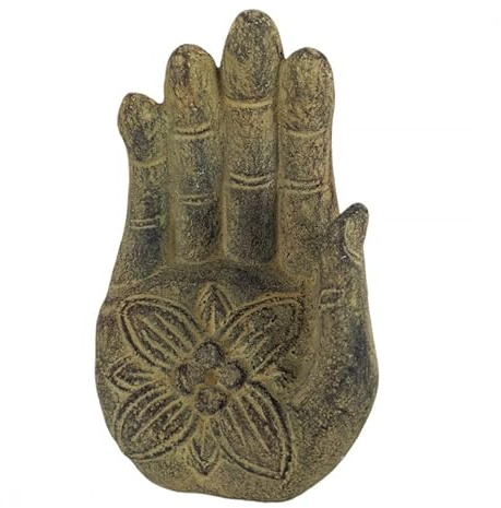Coco Papaya Figur Buddha-Hand aus Stein, 15 cm