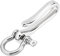 PH PandaHall Ganci Portachiavi, Gancio A Forma di U In Ottone Massiccio con Anello A D Fermagli per Moschettone con Fibbia A Chiave per Cintura Portafogli, Portachiavi, Distintivo, Argento