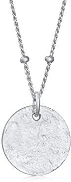 Elli Damen Kugel Plättchen Anhänger Gehämmert in 925 Sterling Silber