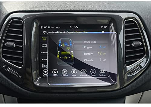 BIBIBO Displayschutzfolie Kompatibel mit Jeep Compass 2017-2020, 8,4 9H Gehärtetes Glas Navigation Schutzfolie, GPS Navi Folie, Kratzfest, Compass Zubehör