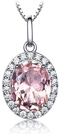 925 Sterling Silver Colliers Pendentifs Créé Rose Saphir Charme pour Les Femmes Fiançailles Anniversaire Cadeau Fine Jewelry