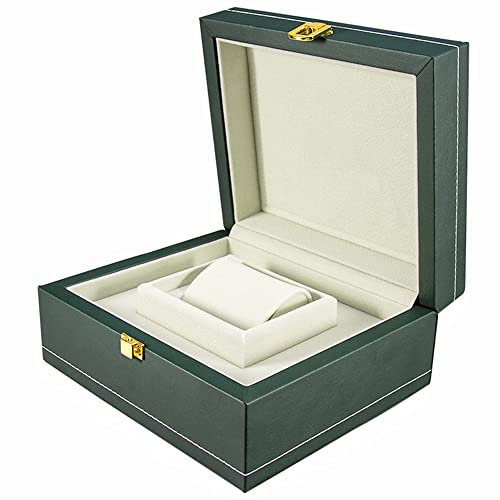 ROUHO Luxus PU Leder Uhrenbox Schmuck Aufbewahrungsbox Geschenkbox mit Kissen für Rolex