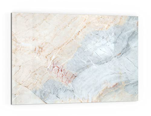 DEQORI Küchenrückwand Glas | Motiv Zarte Marmorfärbung | 60x40 cm | Bad- oder Herd-Rückwand | Herdblende Spritzschutz für Küche & Badezimmer | moderne Deko für Fliesenspiegel