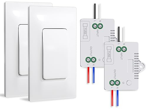Milfra Kinetic Wireless Light Switch and Receiver Kit, 330ft Remote Control