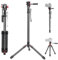 Koolehaoda Monopiede in Fibra di Carbonio da 185 cm per Fotocamera, con Base per Treppiede Rimovibile e Testa Fluida Monopiede Portatile con Tubo Φ32 mm per Fotocamera DSLR Canon Nikon Sony