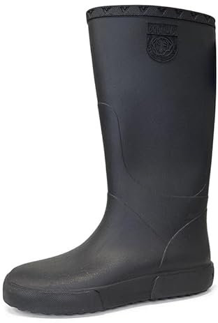 Boatilus Nautic, stivali da pioggia unisex, Galosce da bambino, Antipioggia 100% impermeabili, Foderato - NERO – T32
