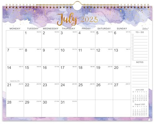 Colorage Kalender 2024 – Wandkalender 2024 deckt Januar 2024 bis Dezember 2024 Monatskalender zum Aufhängen 2024 Planer, 38,1 x 29,2 cm, Tinte und Waschen