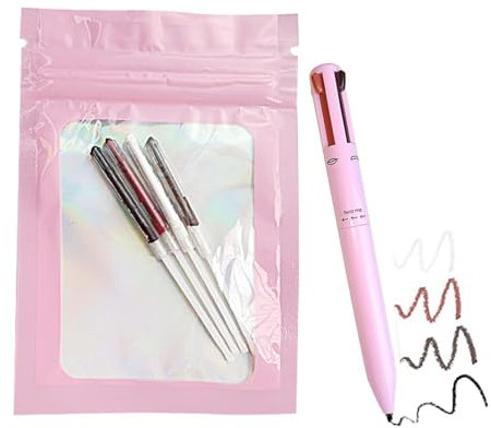 Generic 4 in 1 Schminkstift 4 in 1 Make-up Stift Alles in 1 Schminkstift Beauty Touch ups 4-in-1 Schminkstift Eye Liner Stifte Augenbrauenstift Lip Liner Highlighter Stift Geschenk für Frauen
