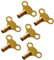 PNJB Radiator Key, Clock Type Solid Brass Key, Key for Bleeding and Air Vent, Radiator Valve, Easy Grip, Sturdy and Durable Design, Venting Air Valve (6 Pcs)