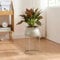 [en.casa] Stand Portapiante con Custodia Decorativa per Vaso Espositore Piante Fiori Piedistallo Portavaso in Metallo 38 x 23,5 cm Grigio Chiaro