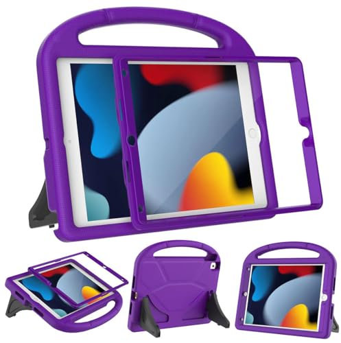 MOXOTEK Funda infantil para iPad de 9ª/8ª/7ª generación de 10.2 pulgadas 2021/2020/2019, funda para iPad Air de 3ª generación/Pro de 10.5 pulgadas, funda duradera a prueba de golpes con protector de