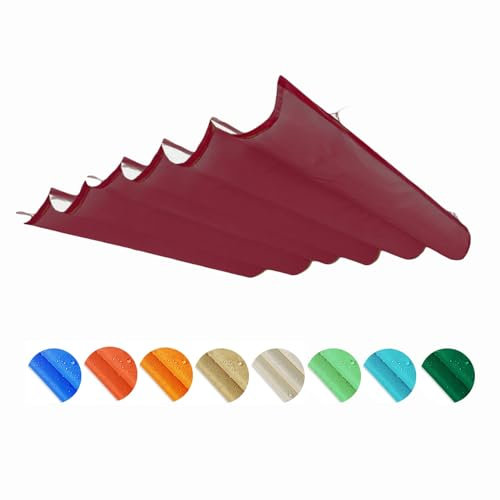 XPLKQXE Personnalisez Couverture D'ombrage D'auvent Pergola Rétractable Résistante Aux UV, Voile D'ombrage Vague Coulissante Remplacement, Patio Porche Terrasse(Taille:Custom Size)