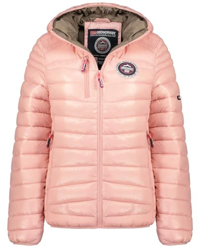 Geographical Norway Bambway Lady Veste Coupe Vent Femme Outdoor - Blouson Deperlant Manches Longues Femmes - Manteau Pluie Randonnee Saison Printemps Ete Automne Hiver (Rose Rose S)