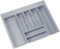 Portaposate Regolabile da Cassetto per Cucina - Porta Posate da Cucina - Organizer Cassetti - Divisore Posate - Organizzatore Cassetti - Portaposate in Plastica Resistente (Portaposate 60, Grigio)