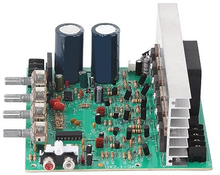 Scheda Amplificatore Subwoofer Scheda a 3 Ad Alta Potenza 3x80W, Ventola di Raffreddamento Fai-da-Te, Cablaggio Semplice, Basso Rumore, Prestazioni Stabili, con 6 Tubi