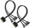 Gebildet 2 piezas SATA a 3 vías 3pines / 4pines PMW 12V PC Case Fan Cable Adaptador de Corriente, 3 pines o 4 pines (conector PWM) a 15 pines SATA Computer Cooler Cooling Fan Cable de Alimentación