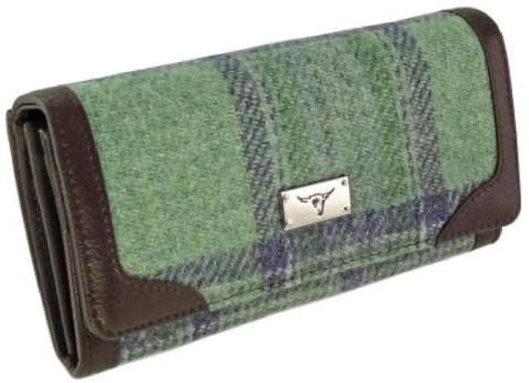 Glen Appin New Harris Tweed Ladies Bute Fold-Over Purse LB2000 (Col139 Faded Green)
