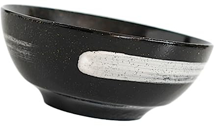 Alipis 1 Pc saladier en céramique bols de céréales vintage bols de riz bol à céréales en porcelaine conteneur d'ornement ramen bowl coupe fruit Accueil Vaisselle bol en céramique Black