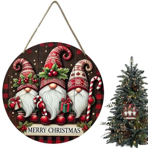 Letrero De Madera De Feliz Navidad - Letrero De Puerta De Madera De Navidad - Los Adornos De Madera De Navidad Crean Una Atmósfera Cálida Y Alegre Y Capturan La Esencia Del Festival
