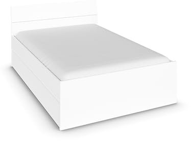 Rauch Möbel Joel, Bett, Stauraumbett mit 2 Schubladen, Farbe Alpinweiß, 145x90x209cm