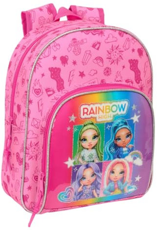 RAINBOW HIGH SHINE - Mochila Infantil, Ideal para Niños de Diferentes Edades, Cómoda y Versátil, Calidad y Resistencia, 28x10x34 cm