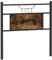 vidaXL Tête de lit chêne fumé 80 cm Bois d'ingénierie et Acier, Panneau de tête, tête de lit pour lit Simple, tête de lit Simple
