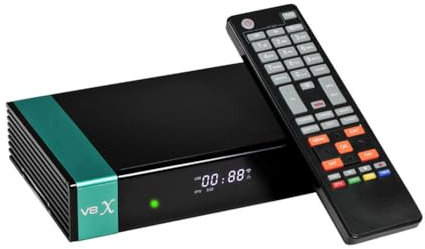 Suoumwa Receptor de Satélite Digital V8X DVB-S/S2/S2X Full HD 1080P HEVC WiFi Integrado Soporte para Tarjeta CA Receptor de TV 2.4G WiFi (UE)