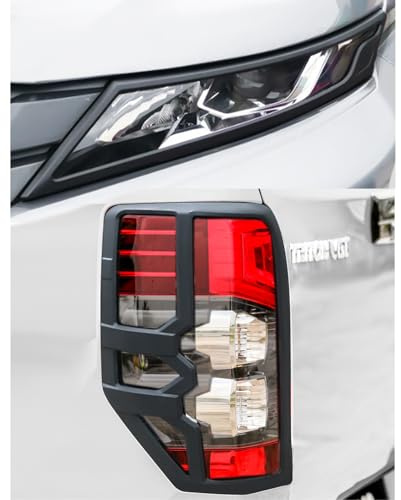 JHCHAN Scheinwerferabdeckung und Rücklichtabdeckung für Mitsubishi L200 Triton 2019-2024, für Mitsubishi L200 Triton Strada KJ KK KL (Rücklicht Scheinwerfer Satz)
