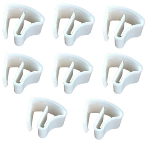 8 Stück Klemmträger Für Jalousien Universal Kunststoff Klemmhalter Alu Jalousie Ohne Bohren Montage ohne Schrauben und Bohren