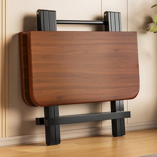 AYHARYLH Klapptisch für kleine Räume, Ausziehbarer und Faltbarer Esstisch aus Holz, Multifunktionaler Küchentisch für Esszimmer, Wohnung und Home Office(Brown,100x100x74cm)