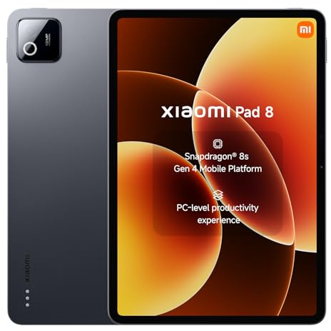 XIAOMI Pad 8, Tablet 8+128 GB, Grigio, Snapdragon® 8s Gen 4