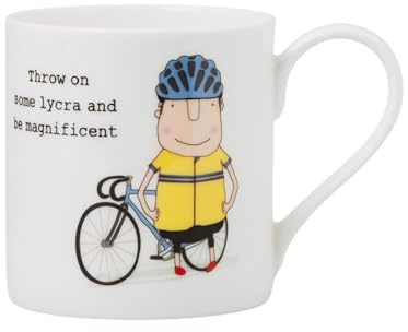Magnificent in Cycling Lycra Mug in Gift Box - Gifts - by Rosie Made A Thing - Humour, Cycling, Gift Box, Gift for Him, Funny Mug for Me, Bikers