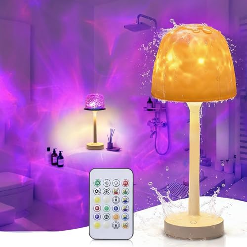Lampada da doccia impermeabile SPA, proiettore ad onde oceaniche con 16 colori Aurora, proiettore di luce da bagno con touch e telecomando, lampada da shower per vasche da bagno, decorazione per feste