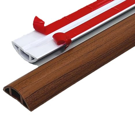 cable trunking, Cable Trunking Self Adhesive, Conduit For Wall Corner Desk TV, Pack Of 2, Multiple Colors, Sizes(Dark Brown,3#)