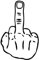 Autoaufkleber Sticker Finger Stinkefinger NEU Aufkleber