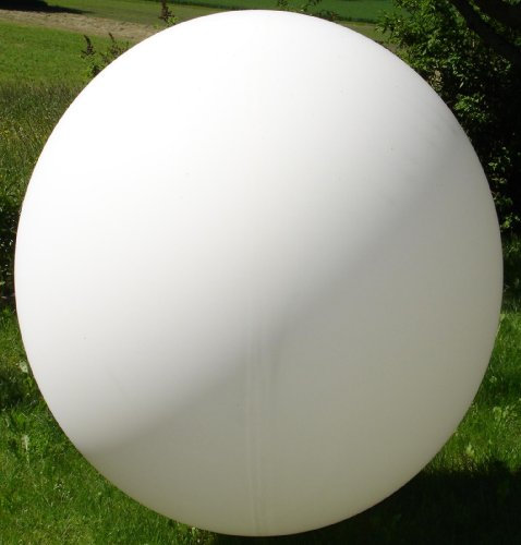 Riesenluftballon 210cm Durchmesser in WEISS von BALLONPOINT Typ R650 -109-00 1 Stück XXL Riesenluftballon / Jumboballon Ø210cm, Umfang 650cm unbedruckt, inkl. Spezialverschluß ZRBV15. Hergestellt in Österreich.