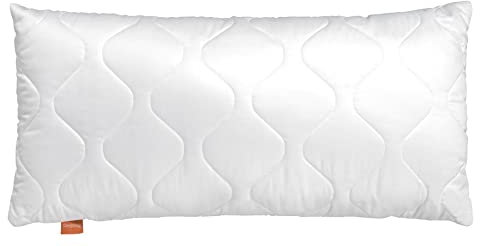 sleepling Basic 100 Kopfkissen, Zierkissen, Sofakissen, 40 x 60 cm, Ökotex, waschbar bis 60 Grad, Made in EU, Füllmengengarantie, Größengarantie, weiß