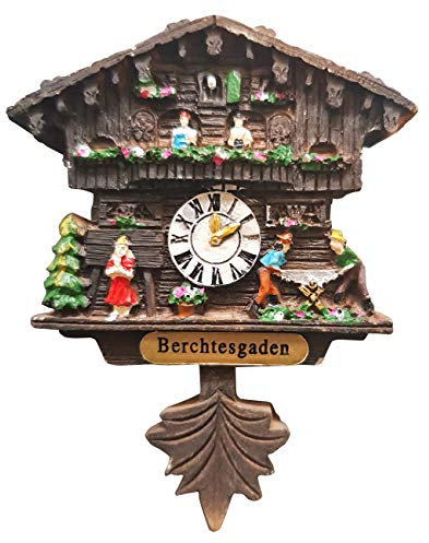Ciffre Kuckucksuhr Magnet Polyresin Kühlschrank Handmade - Berchtesgaden