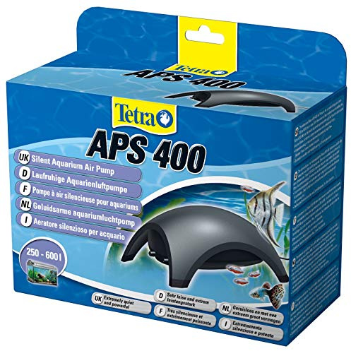 TetraTec Aquarium Fish Tank Air Pumps Silent with Accessories (Dual Outlet 400L/h, Black)